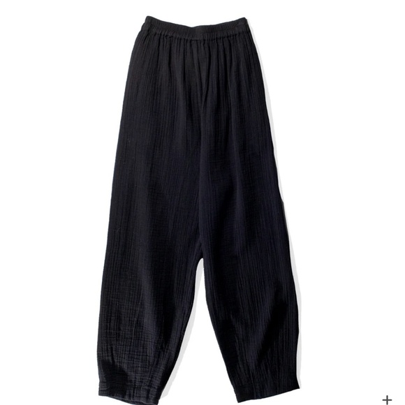 Anaak Pants - AnaaK PRIMA ARABESQUE PANTS Black 100% Cotton Gauze Pants Size 2 Medium